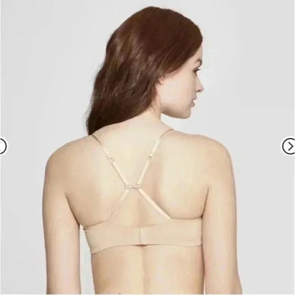 Auden Women's 38DDD Nursing Lightly Lined Wirefree Bra Pearl Tan - Picture 4 of 11